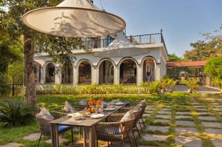 SaffronStays Dew Drops - 5BR pet-friendly villa with pool, gym, gazebo & Kikvi River views in Karjat - 7