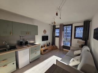 Studio avec balcon vue MontBlanc et parking gratuit le nid daigle - Chamonix - 9