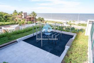 Apto Pé na Areia Vista Mar Incrível Condo Resort Completo com Piscina Infinita, Beach Tennis, Academia, Sala de Jogos, Brinquedoteca, Playground e Portaria 24H 3 Quartos com Ar-Condicionado, Churrasqueira Privativa Reserve Agora e Viva essa Experiência - Balneário Piçarras - 2