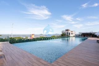Apto Pé na Areia Vista Mar Incrível Condo Resort Completo com Piscina Infinita, Beach Tennis, Academia, Sala de Jogos, Brinquedoteca, Playground e Portaria 24H 3 Quartos com Ar-Condicionado, Churrasqueira Privativa Reserve Agora e Viva essa Experiência - Balneário Piçarras - 1