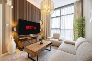 Luxury 1-Bedroom Apartment with Hall in Mamsha - Sharjah - 0