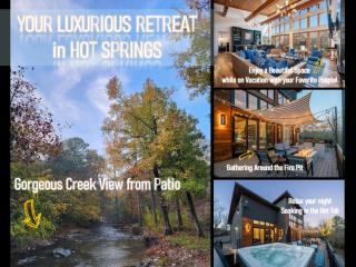Luxurious Retreat! Private Creek View, Hot-tub, Pool - Hot Springs - 0