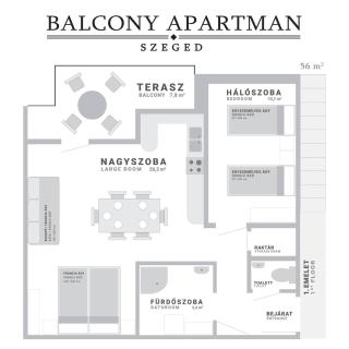 Balcony Apartman Szeged - Szeged - 3