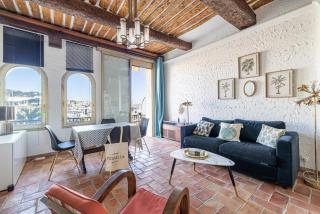 L'HONORAT vue mer et port, à côté des plages du Midi et proche du Palais - 0