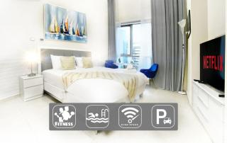 Studio in Dubai Marina near Beach and Metro with fast wifi and Car Parking Z507 - 0