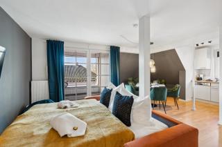 maremar - Design-Maisonette am Holzmarkt - Luxus Boxspringbetten - Arbeitsplatz - Loggia - Verden - 2