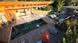 Chalet FLOCON Serre Chevalier cinéma sauna jaccuzi, piscine été - 9