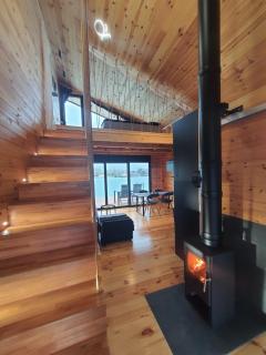 modernes Holzhaus, Cabin, auf dem Fluss, wenige Meter zum Meer - Ulcinj - 0
