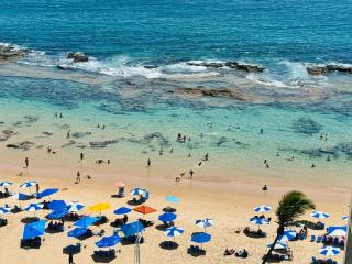 Belíssimo apartamento com uma vista mar espetacular na Barra - No circuito do Carnaval de Salvador - Em frente a praia - 0