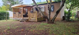 Mobilhome 6 personnes climatisation, TV, lave-vaisselle, 2 salle de bain, 3 chambres au camping Les Vignes à Lit-et-Mixe dans les Landes avec piscine, - Lit-et-Mixe - 4