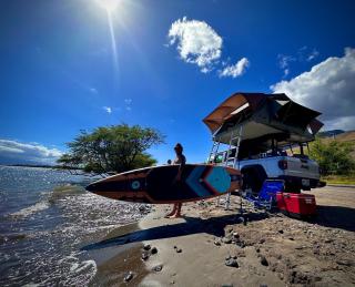 Embark on a journey through Maui with Aloha Glamp's jeep and rooftop tent allows you to discover diverse campgrounds, unveiling the island's beauty from unique perspectives each day - Haiku - 1