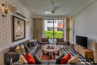 La Masillia, 2 BHK with Private Pool, 15 mins from Morjim Beach, Wifi, Peaceful location, Kitchen, Security, Patio - Siolim - 4