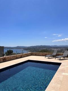 Villa MARINARCA sitew Porto Vecchio Marina di Fiori Vue mer piscine chauffée Clim plage à pied tennis - Porto-Vecchio - 9