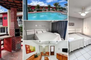 Casas no Residencial Mont Sinai com 2 ou 3 suítes (todas com ar), internet privativa 300MBPS a aproximadamento 250m da Praia de Taperapuã, condomínio com piscinas adulto e infantil, sauna, churrasqueiras e Segurança 24hrs. - Porto Seguro - 0
