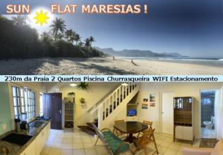 SUN Flat Maresias !! 2 Quartos Piscina Churrasqueira WiFi Estacionamento 230m da Praia - 0