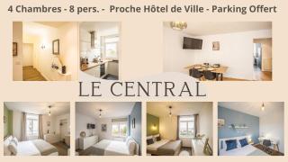 Le Central - Vue Hotel de ville - 4 Chambres - 9