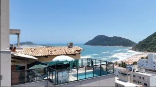 Cobertura Luxuosa, pe na areia - Exclusividade na Praia do Tombo, Guarujá, a Mais Premiada com Bandeira Azul no Brasil - Guarujá - 0