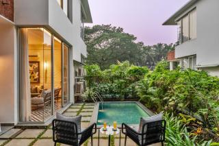 La Masillia, 2 BHK with Private Pool, 15 mins from Morjim Beach, Wifi, Peaceful location, Kitchen, Security, Patio - Siolim - 9