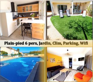 Plain-pied Jardin 6 personnes Clim Vue Mer Parking Wifi Terrasse Piscine dans la résidence - 7