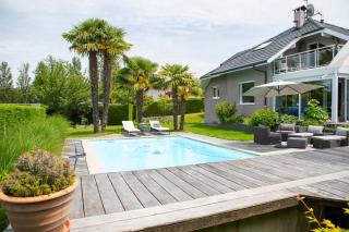 Villa bord du Leman, piscine privée et accés direct au lac - Nernier - 0