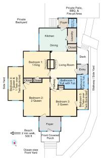 Charming Centrally Located Ocean View w Huge Private Yard, Patio, Firepit, & BBQ - Myrtle Beach - 6