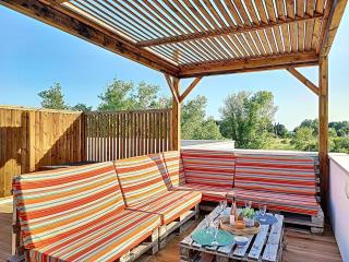 Villa T4 jardin clim solarium pisc menage draps - Vias - 6