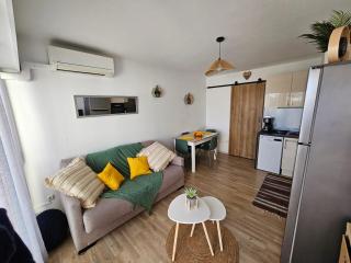 LE COSY VERDE Résidence Les Goélettes Appartement avec terrasse - Clim - Wifi - parking - Piscine - Front de mer - 2 Vélos à disposition - 6