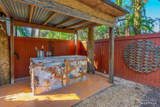 Dog Friendly Home with Private Fenced Zen Yard & Fire Pit! STEPS to the Beach! - Chicken Island - 7