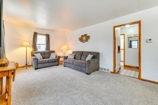 Hike, Fish and Boat Lake Mills Home with Yard - 5