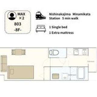 Locanda Shinosaka 803 ロカンダ新大阪 803 - 1