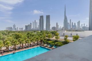 Silkhaus studio in DIFC with Burj Khalifa view, pool & gym - Dubai - 9