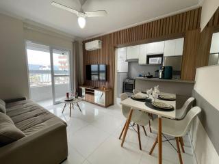 Apê Pé na Areia, Vista Mar com Varanda Gourmet e Wi-Fi Rápido - Caiçara Praia Grande - 9