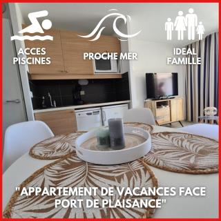 "COTE MER" Appartement 4 personnes, village vacances, vue port, accès piscines gratuit - 0