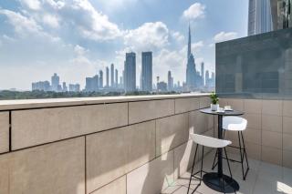 Silkhaus modern DIFC studio with Burj Khalifa view in Burj Daman - Dubai - 9