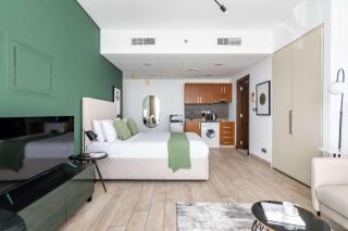 Silkhaus modern DIFC studio with Burj Khalifa view in Burj Daman - Dubai - 5