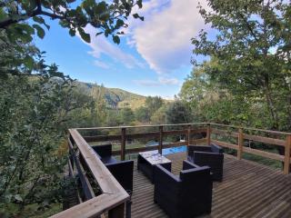 Maison en pierre au cœur de l'Ardèche avec 4 lits, 2 chambres, 1 piscine hors sol - Planzolles - 0