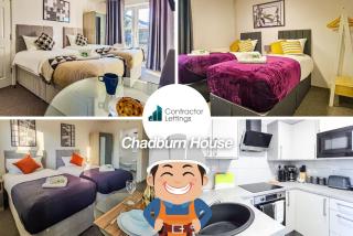4 Bedroom 4 Bathroom Contractor House with Secure Locks on Each Bedroom Managed by Your Lettings Short Lets & Serviced Accommodation Peterborough including FREE Parking and WiFi - 0