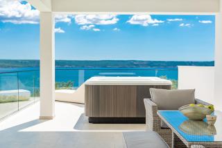 MY DALMATIA - Luxury villa Michelle with private infinity pool, sea view jacuzzi, sauna and home gym - Maslenica - 6