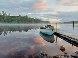 Red Wooden Cabin In Småland With Unexplored Forest - - 7