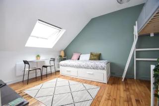 10mn RER B Aéroport CDG - Paris Gare du Nord, T11 Express, Le Bourget, All equipped, Free Netflix, From 1 to 3 Guests, 4th Floor by Stairs, Escaliers, Parc des Expositions, Free Street Parking after 7pm - 2 - Drancy - 6