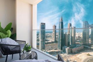 LUXE - 2BR - Sea & City View - 5 Min to Dubai Mall - 6
