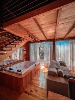 Cabana Rústica com vista para as Montanhas - 7