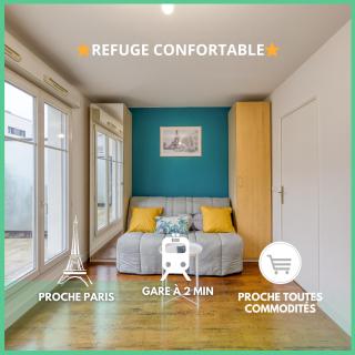 Refuge confortable - Terrasse - Gare Villiers à 2 min - Villiers-sur-Marne - 0