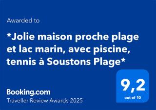 *Jolie maison proche plage et lac marin, avec piscine, tennis à Soustons Plage* - 1