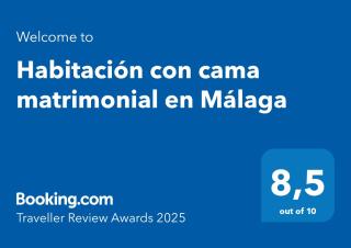 Habitación con cama matrimonial en Málaga - Málaga - 1