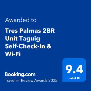 Tres Palmas 2BR Unit Taguig Self-Check-In & Wi-Fi - Manila - 9