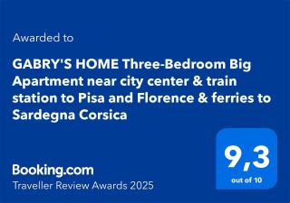 GABRY'S HOME Three-Bedroom Big Apartment near city center & train station to Pisa and Florence & ferries to Sardegna Corsica - 6