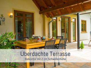 Dahem-Apartments - ruhig Parkplatz Rhein Main Gebiet gut erreichbar - App 1 barrierefrei mit Kamin Garten und Hund - App 2 mit Balkon - 1