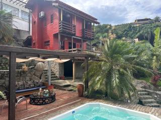 Piscina e vista para a Lagoa, 800m. da praia Mole - 0