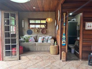 Piscina e vista para a Lagoa, 800m. da praia Mole - 9